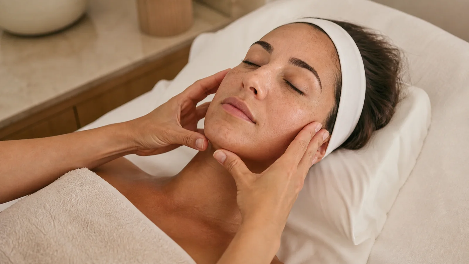Clientă în salon pentru serviciul Tratament facial CrioRH la Saloanele Magic